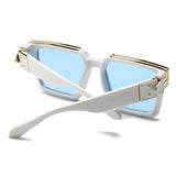 Peekaboo men square sunglasses for women hot selling blue male sun glasses green candy color uv400 gift for male unisex summer