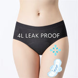women's Mid waist full protection 4 layers menstrual panties washable Leak proof Breathable underwear  period panties