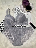 Lingerie Pink Sujetador Transparente Panties And Bra Set Underwear Set Women Japanese Fashion Conjunto