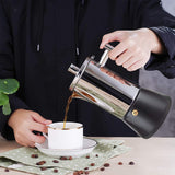 300ML 304 Stainless Steel Geyser Coffee Maker Induction Cooker Espresso Coffee Maker Coffee pot  Moka Pot Italian Coffee Machine