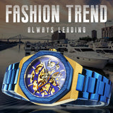 WINNER Fashion Men&#39;s Watches Top Brand Luxury Mechanical Watch For Men Casual Wrist Watches Stainless Steel Strap Chic Relogio