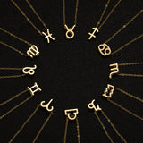 3Pcs/Set Cardboard Star Zodiac Sign Pendant Gold Color 12 Constellation Necklace Aries Cancer Leo Scorpio Necklace Jewelry Gifts