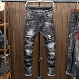 Male Jeans Men Men&#39;S Jean Homme Denim Slim Fit Pants Trousers Straight Black Biker Skinny Ripped Spijkerbroeken Heren Hip Hop