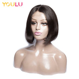 Bob wigs human hair lace front,brazilian human hair short bob lace front wig for black women 10a bob wigs