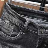 Male Jeans Men Men&#39;S Jean Homme Denim Slim Fit Pants Trousers Straight Black Biker Skinny Ripped Spijkerbroeken Heren Hip Hop
