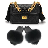 women's shoes new fashion outer wear fox fur slippers real hair grass summer flat slippers