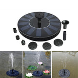 Outdoor Small Solar Fountain 1.7W 6.3 Inch Solar Powered Fountain Pump for Bird Bath Garden Pond Pool Fish Tank