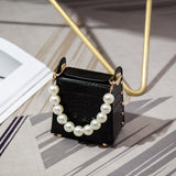 New Square Purses Handbags Luxury Pearl Chain Bag for Women Purse