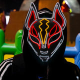 2022Hot Sales Fashion LED Mask Luminous Glowing Halloween Party Mask Neon EL Mask Halloween Cosplay Mask Mascara Horror Maska