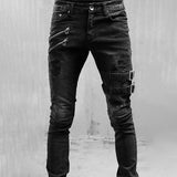 Straight Jeans Men High Waist Jean Spring Summer Boyfriend Jeans Streetwear Skinny Cacual Designer Long Denim Pants Trousers
