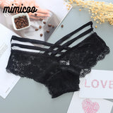 Sexy Panties Women Lace Low-Rise Solid Sexy Briefs Female Underwear Cross Strap Temptation Lingerie Ladies G String Thong