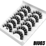 GROINNEYA False Eyelashes Cat-Eye Fluffy Faux Mink Lashes 8D Wispy Lashes 5/6 Pairs Pack Dramatic Long Thick Volume Eyelashes