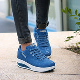 Women Fashion Sport Comfortable Breathable Ladies Smooth Casual Thick Bottom Walking Shake Shoes