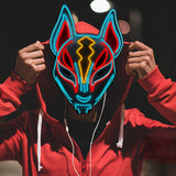 2022Hot Sales Fashion LED Mask Luminous Glowing Halloween Party Mask Neon EL Mask Halloween Cosplay Mask Mascara Horror Maska