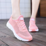 Mesh Women Sneakers Breathable Women Flat Shoes Lightweight Casual Shoes Ladies Lace-up Deportivas Mujer Chaussures Femme