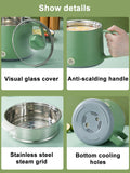 Multifunctional electric cooker 220v hot pot noodle rice cooker mini electric cooking machine Single/Double Layer Non-stick Pan