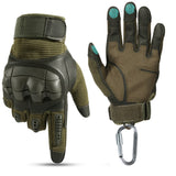 Full Finger Tactical Army Gloves Military Paintball Shooting Airsoft PU Leather Touch Screen Rubber Protective Gear Women Men