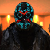 2022Hot Sales Fashion LED Mask Luminous Glowing Halloween Party Mask Neon EL Mask Halloween Cosplay Mask Mascara Horror Maska