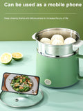 Multifunctional electric cooker 220v hot pot noodle rice cooker mini electric cooking machine Single/Double Layer Non-stick Pan