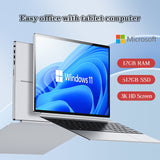 Ultra Thin Laptop 12.3 Inch Intel J4125 Windows 11 Mini Gaming Laptops Computer 3K Touch Screen RAM 12GB SSD 1TB 2 In 1 Notebook