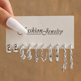 17KM Vintage Pearl Earrings Set Metal Gold Color Dangle Earrings Heart Butterfly Hoop Earrings Geometric Fashion Jewelry Trendy