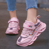Pink Kids Sneakers Lightweight Girls Running Sport Shoes Boys Fashion Casual Walking Shoes Children Pu Leather Tenis Sneakers