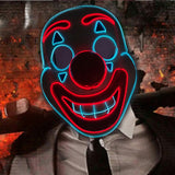 2022Hot Sales Fashion LED Mask Luminous Glowing Halloween Party Mask Neon EL Mask Halloween Cosplay Mask Mascara Horror Maska