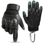 Full Finger Tactical Army Gloves Military Paintball Shooting Airsoft PU Leather Touch Screen Rubber Protective Gear Women Men