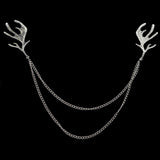 Man Suit Shirt Collar Tassel Chain Lapel Pin Brooch Dragon Badge Retro Pins Wedding Dress Party Dance Neckware Accessories