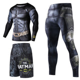 Men Sportswear Superhero Compression Sport Suits