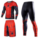 Men Sportswear Superhero Compression Sport Suits