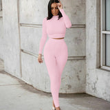 Women Solid Autumn Tracksuits