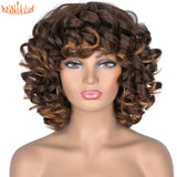 Short Hair Curly Wigs With Bangs