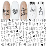 Geometric Letter nail sticker