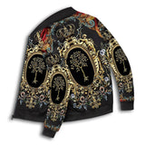 Men's Spring Autumn New Trend Hip-hop Harajuku Style Printed Zipper Long-sleeved Flight Suit Men's Jacket Baseball Uniform