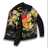 Men's Spring Autumn New Trend Hip-hop Harajuku Style Printed Zipper Long-sleeved Flight Suit Men's Jacket Baseball Uniform