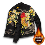 Men's Spring Autumn New Trend Hip-hop Harajuku Style Printed Zipper Long-sleeved Flight Suit Men's Jacket Baseball Uniform