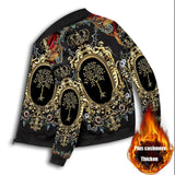 Men's Spring Autumn New Trend Hip-hop Harajuku Style Printed Zipper Long-sleeved Flight Suit Men's Jacket Baseball Uniform