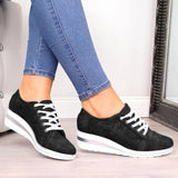 Women Casual Flats Shoes Female Hollow Breathable Mesh Summer Women's Sneakers For Ladies Slip On Flats Loafers Lace Up