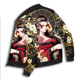 Men's Spring Autumn New Trend Hip-hop Harajuku Style Printed Zipper Long-sleeved Flight Suit Men's Jacket Baseball Uniform