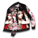 Men's Spring Autumn New Trend Hip-hop Harajuku Style Printed Zipper Long-sleeved Flight Suit Men's Jacket Baseball Uniform