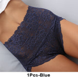 Black White Lace Floral Flower Underwear  For Women