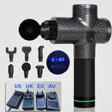 Deep Muscle Massage Gun Percussion 30 Speeds Body Massager 6 Heads Fascia Gun Electric Pulse Back and Neck MG47229