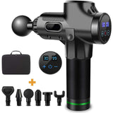 Deep Muscle Massage Gun Percussion 30 Speeds Body Massager 6 Heads Fascia Gun Electric Pulse Back and Neck MG47229