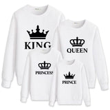 Matching Family Sweatshirt Mother Father Daughter Son Clothes King Queen Prince Princess Shirts Couple Autumn Winter Outfits