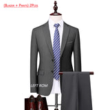 5XL( Jacket + Vest + Pants ) Boutique Pure Color Mens Business Formal Suit Three-piece Set and Two-piece Set Groom Wedding Dress