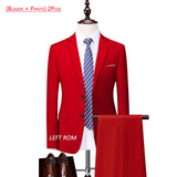 5XL( Jacket + Vest + Pants ) Boutique Pure Color Mens Business Formal Suit Three-piece Set and Two-piece Set Groom Wedding Dress