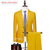 5XL( Jacket + Vest + Pants ) Boutique Pure Color Mens Business Formal Suit Three-piece Set and Two-piece Set Groom Wedding Dress