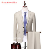 5XL( Jacket + Vest + Pants ) Boutique Pure Color Mens Business Formal Suit Three-piece Set and Two-piece Set Groom Wedding Dress
