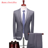 5XL( Jacket + Vest + Pants ) Boutique Pure Color Mens Business Formal Suit Three-piece Set and Two-piece Set Groom Wedding Dress